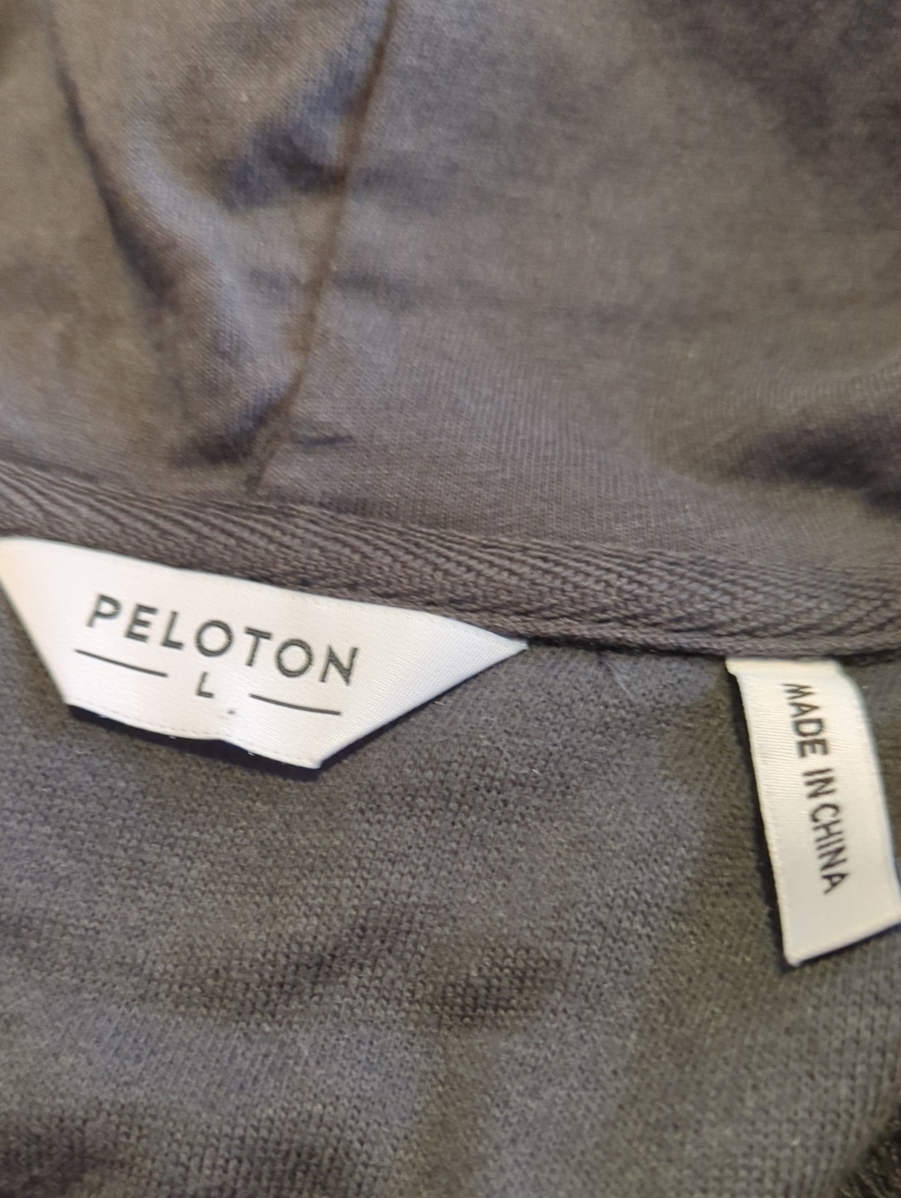 Peloton Women’s Charcoal Zip Hoodie Pink Logo Large Cycling Spinning Fit - Picture 9 of 11